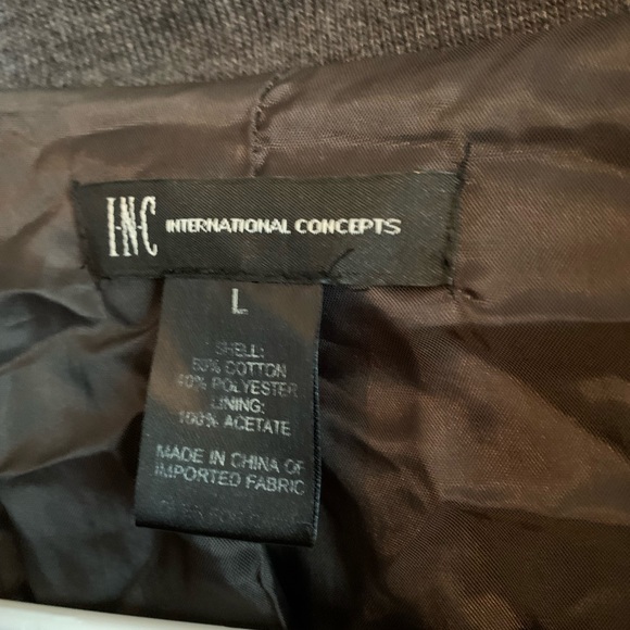 INC International Concepts Women’s Dark Gray Pea Coat Jacket Size Large - Picture 12 of 17